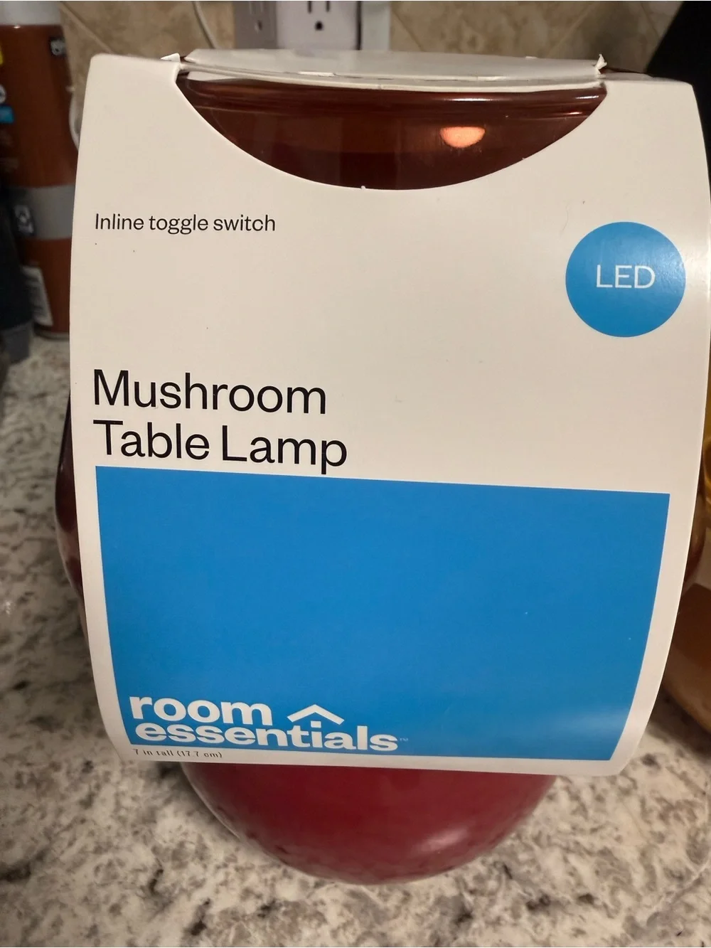 Room Essentials Red, Yellow, or White, (you pick) Mushroom Table Lamp